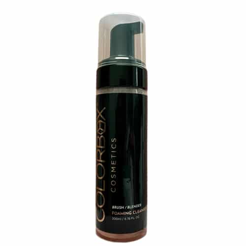 Foaming cleanser bottle with 'ColorBox Cosmetics' branding on a white background