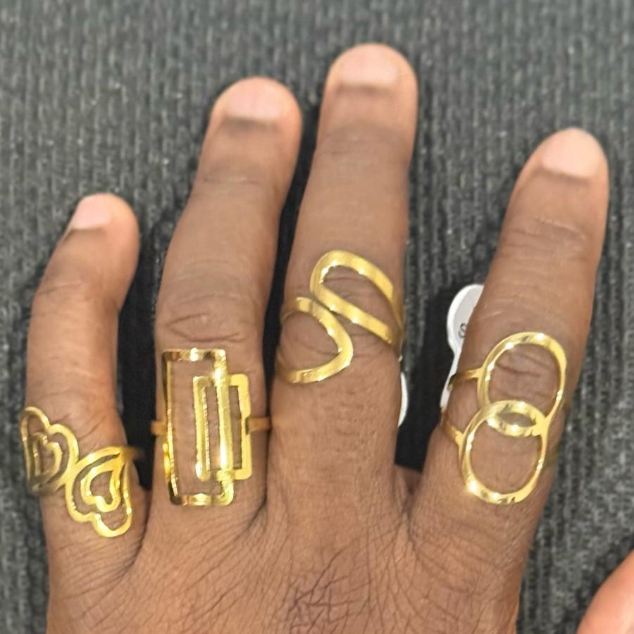 Aurelia Flow Ring - Gold Tone Stainless Steel | SFLTrends