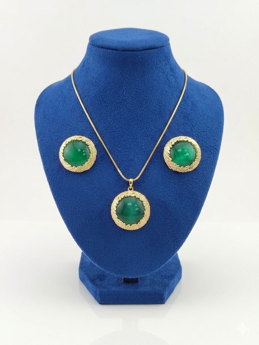 Emereald Halo Luxe Set
