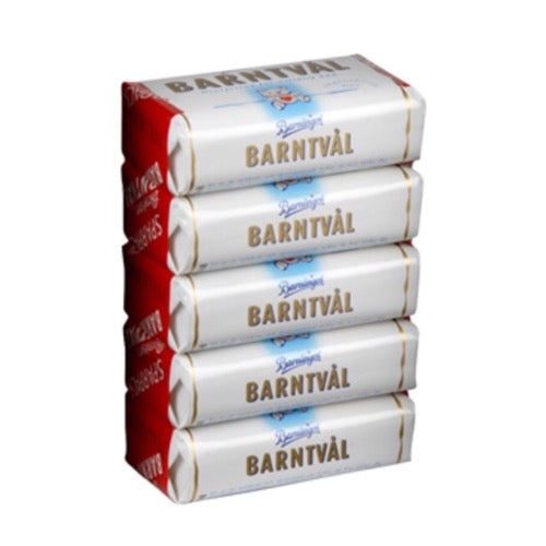 Stack of Barntval packages on a white background