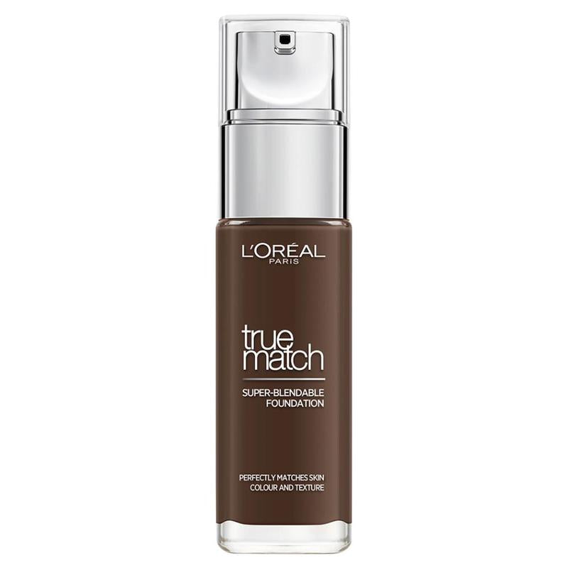 L'Oreal Paris true match foundation bottle on a white background