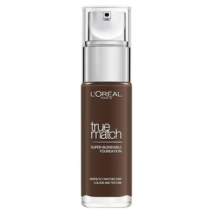 L'Oreal Paris true match foundation bottle on a white background