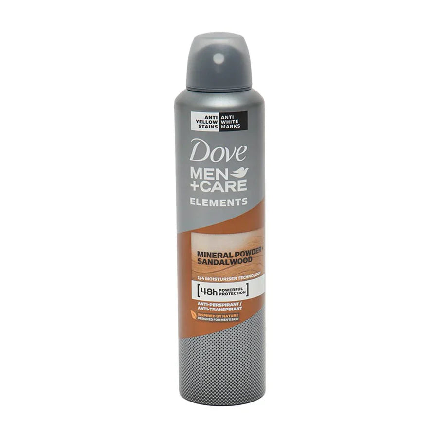 Dove Men +Care Mineral Powder + Sandalwood 48H Antiperspirant Deodorant Spray | 250ml