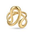 Aurelia Crescent Curve Ring – Gold Tone Stainless Steel | SFLTrends
