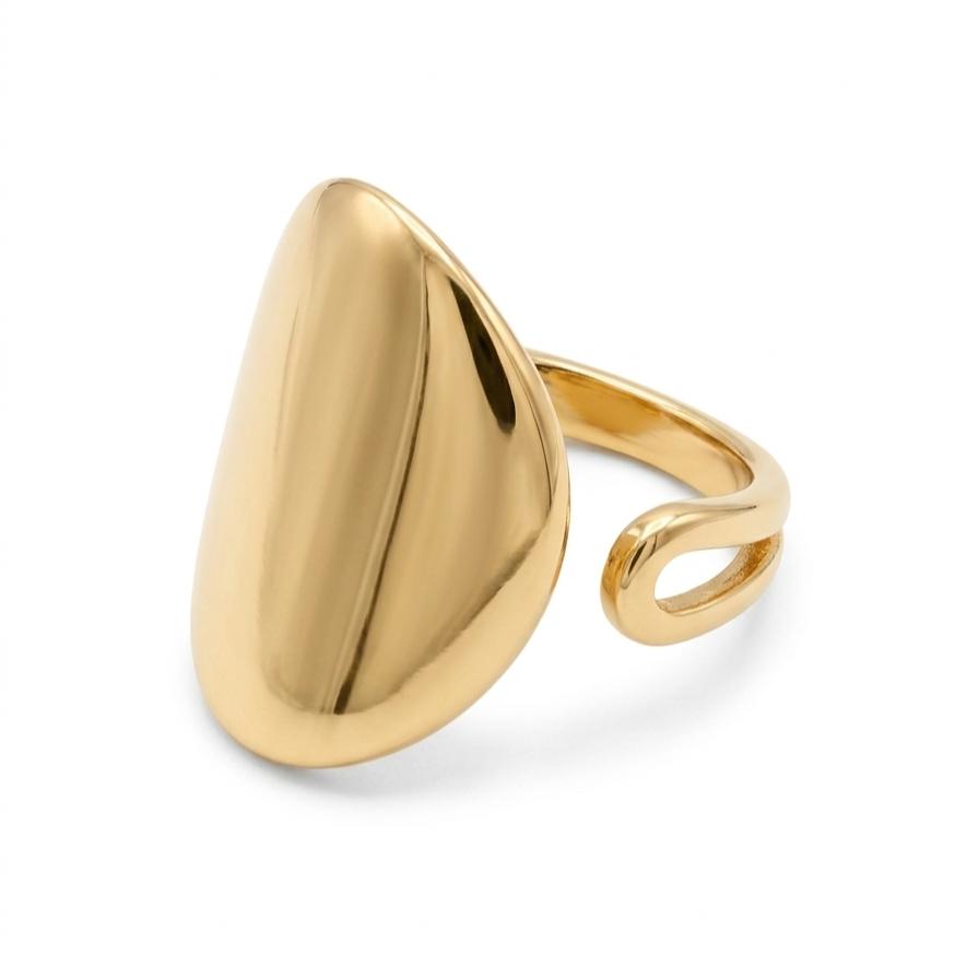 Sanaa Dome Ring - Gold Tone Stainless Steel | SFLTrends