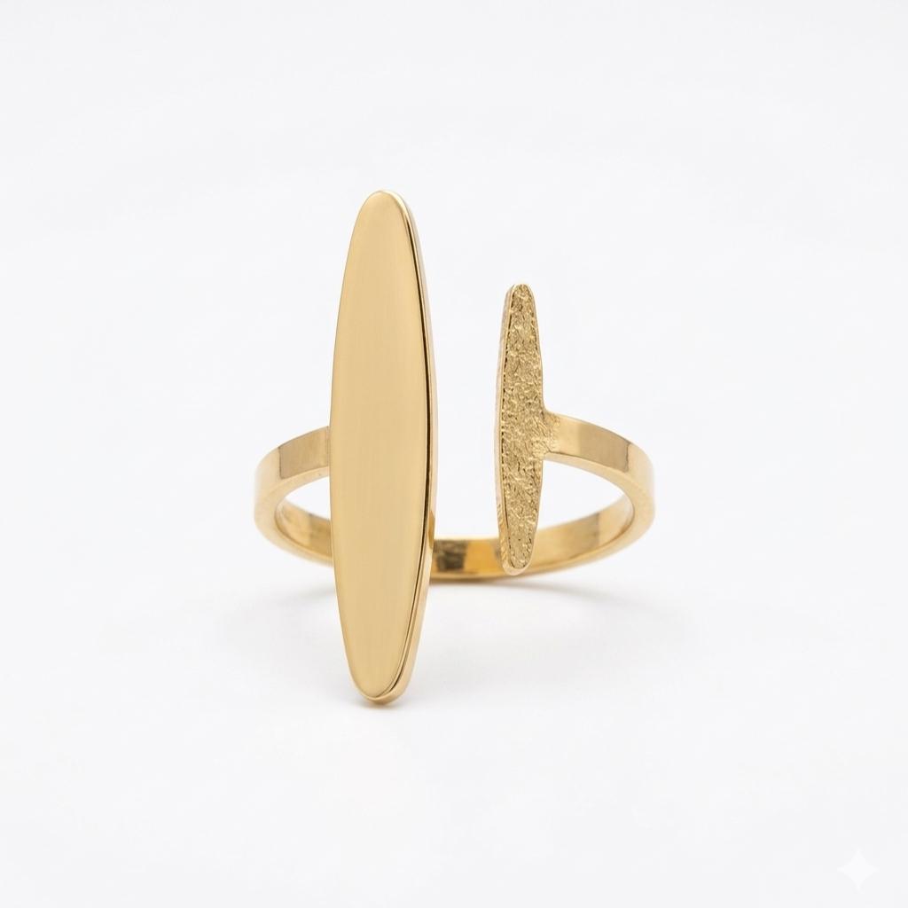 Sanaa Balance Ring - Gold Tone Stainless Steel | SFLTrends