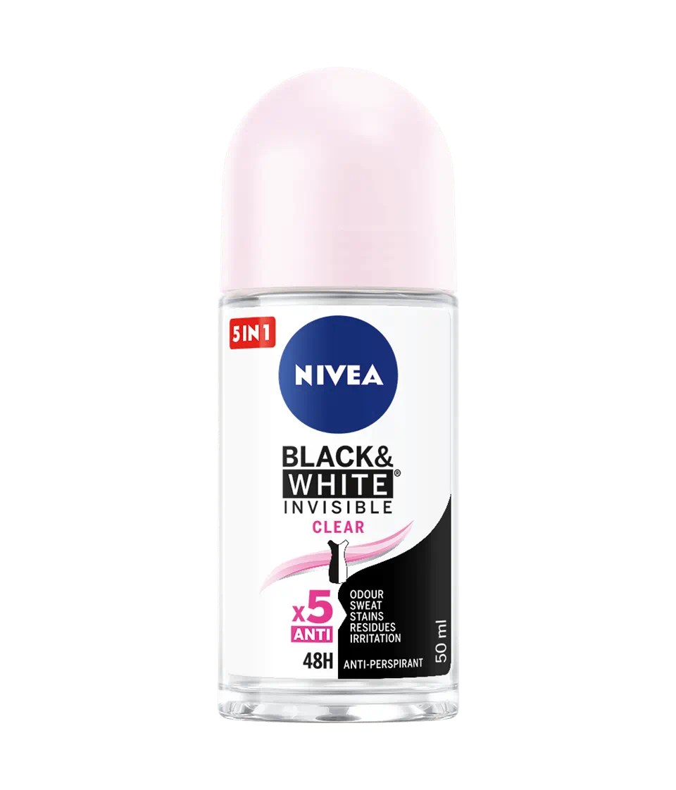 Nivea Black & White Invisible Clear Roll on | Women - 50 ml