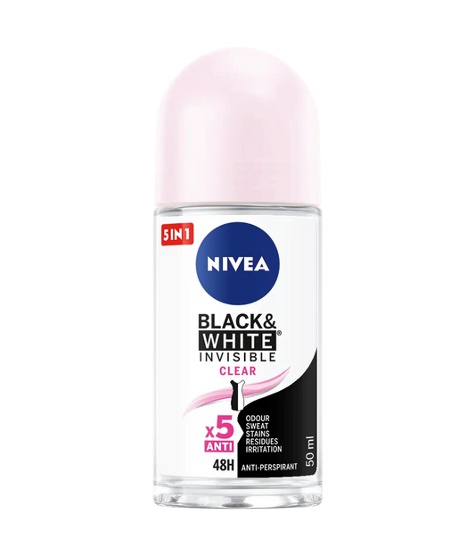 Nivea Black & White Invisible Clear Roll on | Women - 50 ml