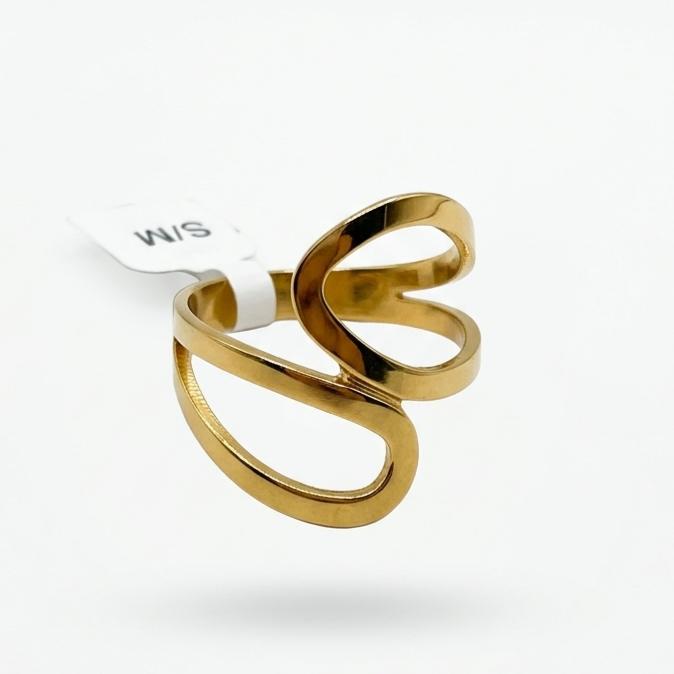 Aurelia Flow Ring - Gold Tone Stainless Steel | SFLTrends