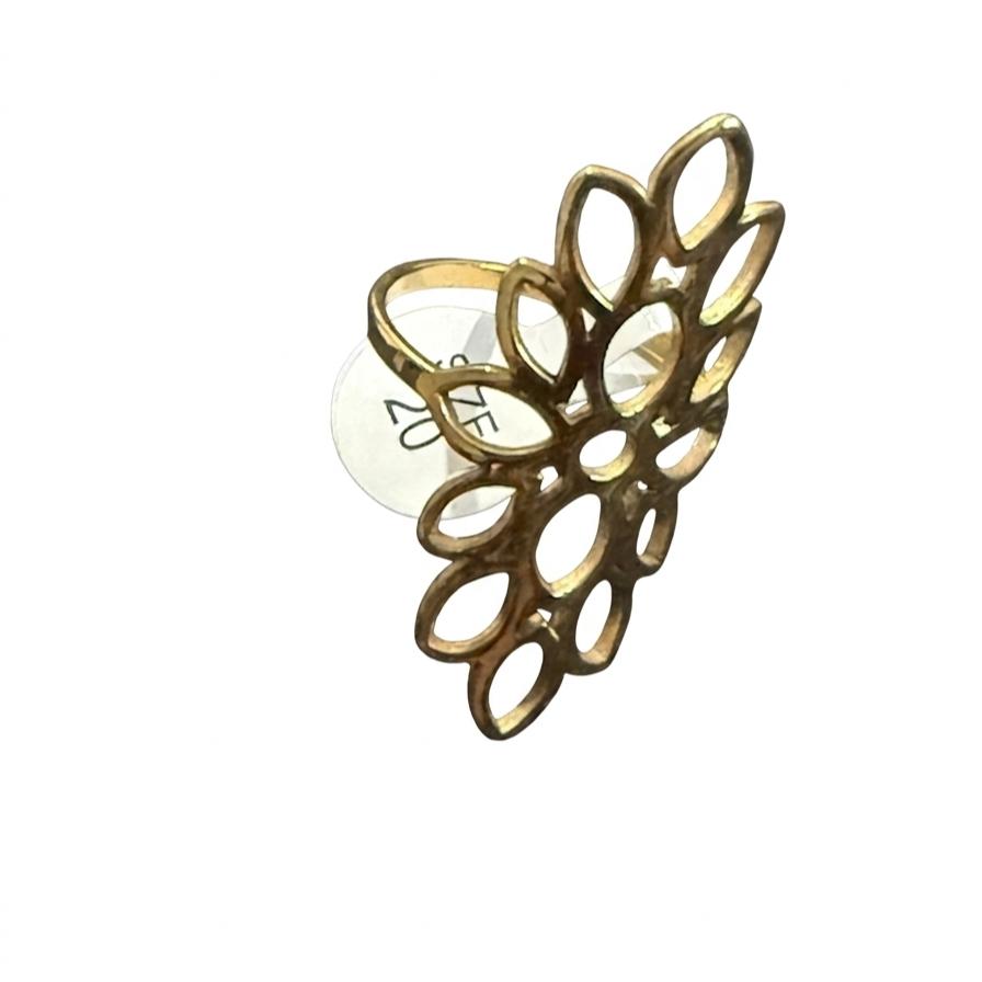Aurelia Bloom Statement Ring – Gold Tone Stainless Steel | SFLTrends