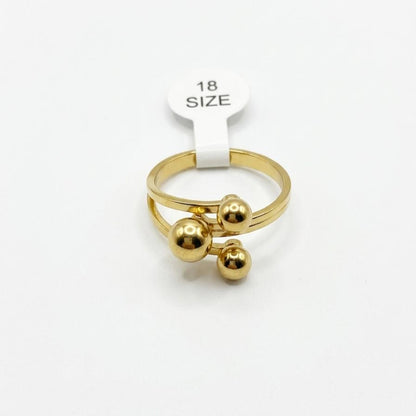 Aurelia Fluid Loop Ring – Gold Tone Stainless Steel | SFLTrends